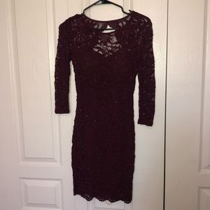 maroon homecoming dress